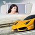 Car Visor Vanity Mirror With Lights Rechargeable LED Car Makeup Mirror Brightness Adjustable Universal For Car Truck White