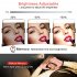 Car Visor Vanity Mirror With Lights Rechargeable LED Car Makeup Mirror Brightness Adjustable Universal For Car Truck White