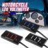 Car Voltmeter 8V 16V Led Digital Display Battery Detection Voltmeter Waterproof Universal For Motorcycle white color light
