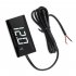 Car Voltmeter 8V 16V Led Digital Display Battery Detection Voltmeter Waterproof Universal For Motorcycle white color light