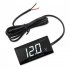 Car Voltmeter 8V 16V Led Digital Display Battery Detection Voltmeter Waterproof Universal For Motorcycle white color light