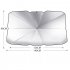 Car Windshield Sun Shade Umbrella Block UV Rays Heat Retractable Sun Shades Fits Front Window Of Various Models Small titanium silver