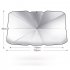 Car Windshield Sun Shade Umbrella Block UV Rays Heat Retractable Sun Shades Fits Front Window Of Various Models Small titanium silver