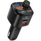 Car Wireless Bluetooth Mp3 Music Player Fm Transmitter Car Charger Hands-free Calling <span style='color:#F7840C'>Adapter</span> black