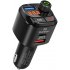 Car Wireless Bluetooth Mp3 Music Player Fm Transmitter Car Charger Hands free Calling Adapter black