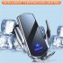 Car Wireless Charger Phone Bracket Induction Opening   Closing Navigation Fixing Frame Fast Charging Auto Holder silver
