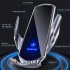 Car Wireless Charger Phone Bracket Induction Opening   Closing Navigation Fixing Frame Fast Charging Auto Holder silver
