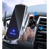 Car Wireless Charger Phone Bracket Induction Opening   Closing Navigation Fixing Frame Fast Charging Auto Holder silver