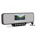 Car rear view mirror with built in dual camera DVR and parking camera   This ultra wide dash camera is perfect to protect yourself against fraudulent accidents