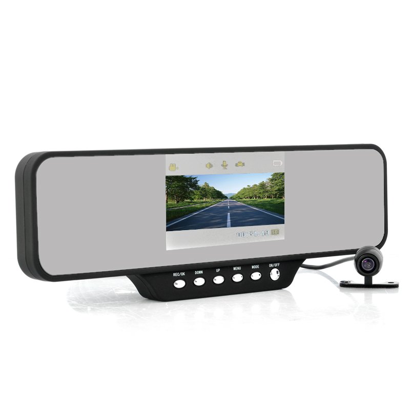 Car Mirror DVR w/ 4.3 Inch Screen + Camera