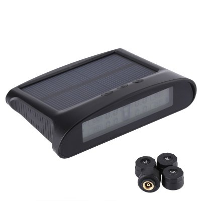 Продайте систему мониторинга давления в шинах на дисках - солнечную батарею, зарядку USB, 4 датчика, IP67, ЖК-дисплей, визуальную и звуковую сигнализацию