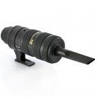 Car vacuum cleaner designed to look like a camera lens  perfect to clean your vehicle as well as amaze onlookers as you use your camera lens to clean 