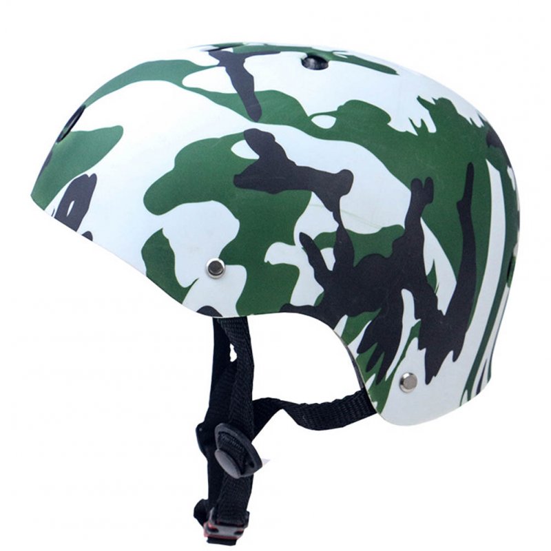 Skate Scooter Helmet Skateboard Skating Bike Crash Protective Safety Universal Cycling Helmet CE Certification Exquisite Applique Style Camouflage_M