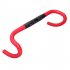 Carbon Fiber Highway Bicycle Curved Handle Color Lable Outside Line Handle red 400MM