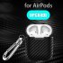 Carbon Fiber ShockProof for Apple AirPods Soft Protective Case Keychain Buckle coffee