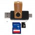 Card Reader USB 3 0 for Type C Micor USB OTG Card Reader for  SD TF SDHC black