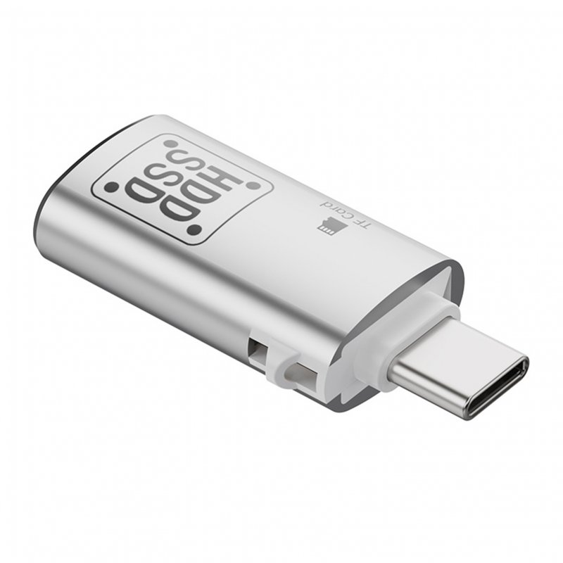 Card Reader USB C To USB3.0/SD Card Reader OTG Adapter USB Flash Disk Card Adapter For Smart Phone Laptop Tablet silver