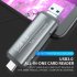 Card Reader Usb 3 0 Type c Multi functional Smart Memory Cardreader Supports Sd td u Disk For Pc Laptop Accessories gray