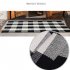 Carpet Doormat Cotton Plaid Floor Door Kitchen Bathroom Outdoor Porch Laundry Woven Carpet Black and white grid 60 130cm