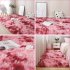Carpet Tie Dyeing Plush Soft Floor Mat for Living Room Bedroom Anti slip Rug dark red 40x60cm