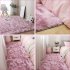 Carpet Tie Dyeing Plush Soft Floor Mat for Living Room Bedroom Anti slip Rug light grey 40x60cm