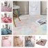 Carpet Tie Dyeing Plush Soft Floor Mat for Living Room Bedroom Anti slip Rug Navy blue 40x60cm