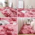 Carpet Tie Dyeing Plush Soft Floor Mat for Living Room Bedroom Anti slip Rug dark red 80x160cm