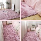 Carpet Tie Dyeing Plush Soft Floor Mat for Living Room Bedroom Anti-slip Rug Pink purple_80x160cm