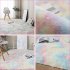Carpet Tie Dyeing Plush Soft Floor Mat for Living Room Bedroom Anti slip Rug light grey 80x160cm