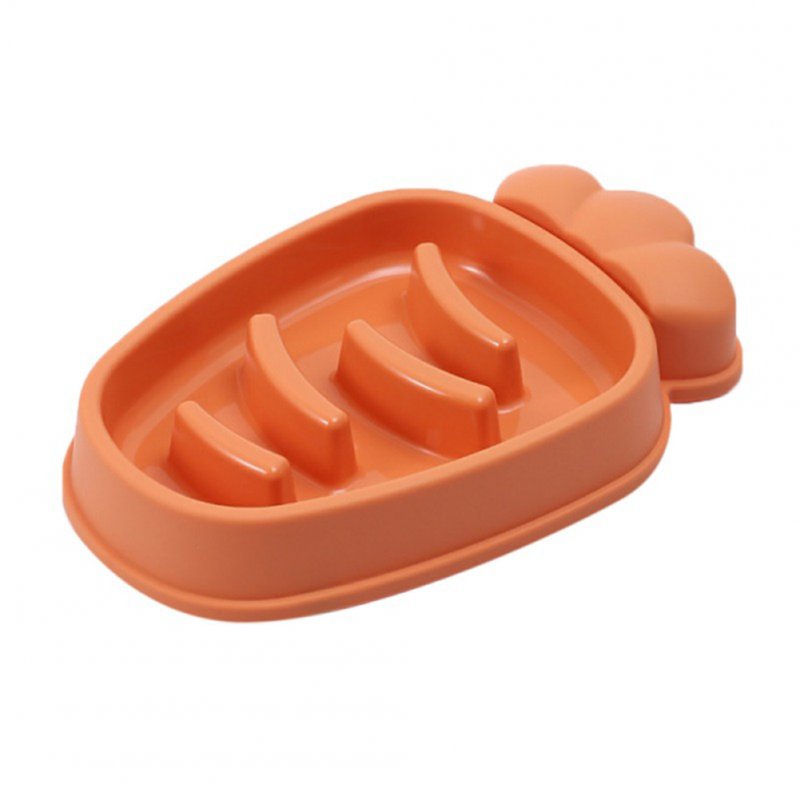 Carrot Shape Pet Slow Food Bowl Anti-choking Large Capacity Puppy Feeding Tool Pet Supplies orange