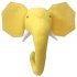 Cartoon Animal Head Shape Stuffed Wall Hanging Toys Kids Room Decoration Elephant