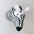 Cartoon Animal Head Shape Stuffed Wall Hanging Toys Kids Room Decoration zebra