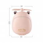 Cartoon Bear Beauty Makeup Mirror Lamp Fan Handheld Portable USB Rechargeable Small Fan Bear pink 10 5   3 5   8cm
