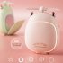 Cartoon Bear Beauty Makeup Mirror Lamp Fan Handheld Portable USB Rechargeable Small Fan Fawn pink 10 5   3 5   8cm
