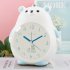 Cartoon Bear Kids Alarm Clock With Night Light Silent Snooze Clock For Children Bedroom Bedside Birthday Gifts gray