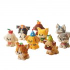 Cartoon Building Blocks Micro-particle Cute Dog Series Doll Building Bricks For Kids Gifts Fans Collection 2pcs