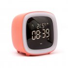 Cartoon Digital Clock Timer Off Night Light USB Rechargeable 1200mAh Battery Operated Cute Alarm Clock 12/24 Hour Switch Date Temperature Display