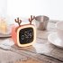 Cartoon Digital Clock  Timer Off Night Light  USB Rechargeable 1200mAh Battery Operated Cute Alarm Clock  12 24 Hour Switch  Date Temperature Display   No Headw