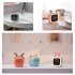 Cartoon Digital Clock  Timer Off Night Light  USB Rechargeable 1200mAh Battery Operated Cute Alarm Clock  12 24 Hour Switch  Date Temperature Display   No Headw