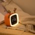Cartoon Digital Clock  Timer Off Night Light  USB Rechargeable 1200mAh Battery Operated Cute Alarm Clock  12 24 Hour Switch  Date Temperature Display   No Headw