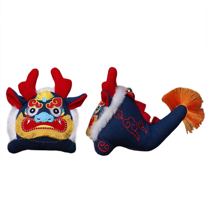 Cartoon Dragon Plush Doll Chinese Dragon Plush Toys Soft Stuffed Anime Animal Plushies For New Years Gifts Home Decor A blue 12cm