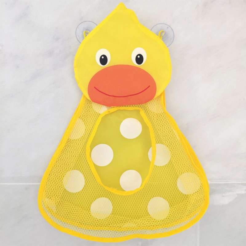 Cartoon Duck Frog Shape Storage  Bag With Suction Cup Bathroom Storage Hanging Bag Big yellow duck