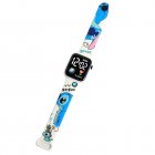 Cartoon Earth Electronic Wrist Watch Color Printing Led Square Dial Watch For Student 8