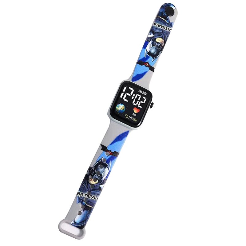 Cartoon Earth Electronic Wrist Watch Color Printing Led Square Dial Watch For Student 15
