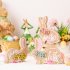 Cartoon Easter Wooden Bunny Ornaments Diy Craft Kids Toy Gift Happy Easter Home Table Decorations blue