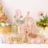 Cartoon Easter Wooden Bunny Ornaments Diy Craft Kids Toy Gift Happy Easter Home Table Decorations blue