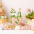 Cartoon Easter Wooden Bunny Ornaments Diy Craft Kids Toy Gift Happy Easter Home Table Decorations red