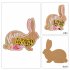 Cartoon Easter Wooden Bunny Ornaments Diy Craft Kids Toy Gift Happy Easter Home Table Decorations blue