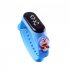 Cartoon Electronic Watch For Men Women Cartoon Doll Touch Screen Wrist Watch For Student A Sapphire Blue