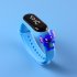 Cartoon Electronic Watch For Men Women Cartoon Doll Touch Screen Wrist Watch For Student A Sapphire Blue